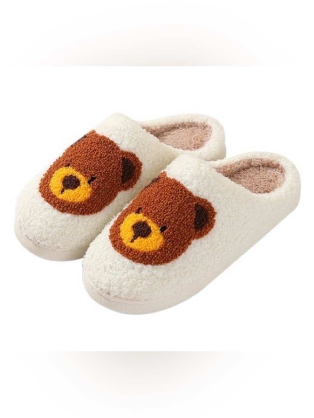 NEW Bear Fleece House Lounge Non Slip Slippers